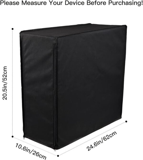 PC CPU Desktop Host Dust Cover Protector. Waterproof Desktop Mid-Tower Computer Host Dustproof Cover Full Case with Zipper. Anti-Static CPU Tower PC Dust Covers (10.6W x 20.5H x 24.6D)：圖片 2