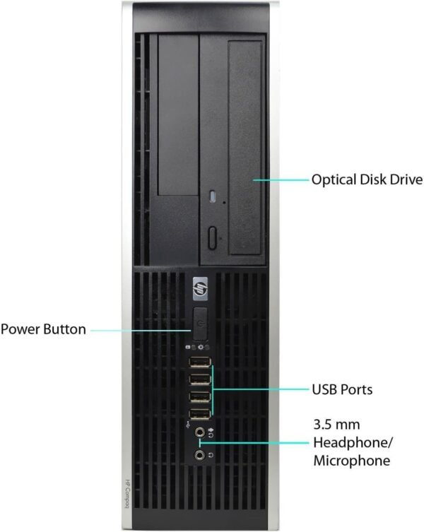 HP Elite Desktop PC Computer | Intel Quad-Core i5 | 8GB Ram | 1TB HDD | 24 Inch LCD Monitor (1080p HDMI). RGB Keyboard + Mouse | Desk Speakers | WiFi + Bluetooth | Windows 10 (Renewed)：圖片 4