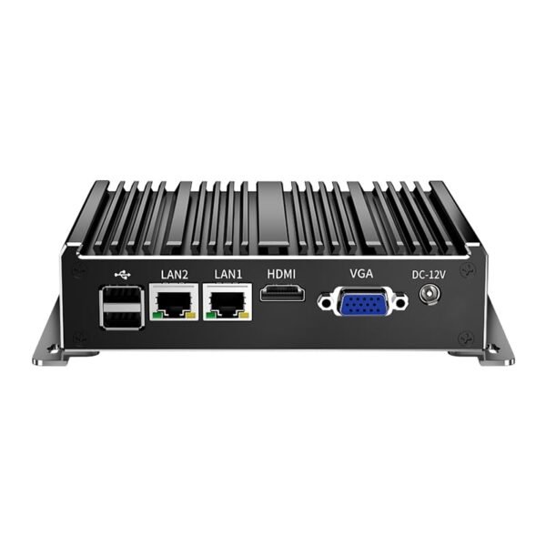 無風扇迷你PC。工業PC。迷你電腦雙核N2840。 4K高清+VGA。 2Gbit以太網。 USB。 迷你臺式電腦2 RS232 COM。WiFi/Win10/Linux。 沒有RAM沒有SSD